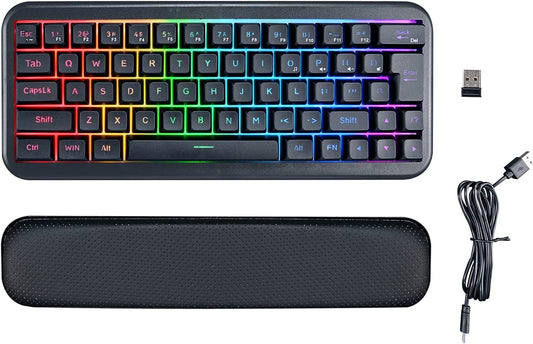 Compact 1850 mAh 61 keys LED backlit keyboard