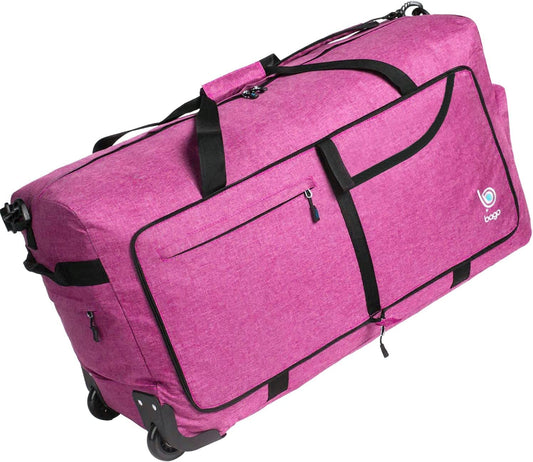 100L 30" Wheeled Duffel Bag, Snow Purple