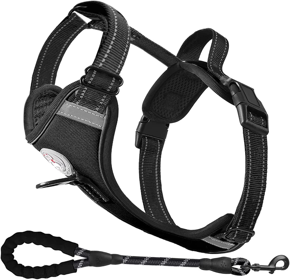 Pet Harness and Leash Set, Black (Small)