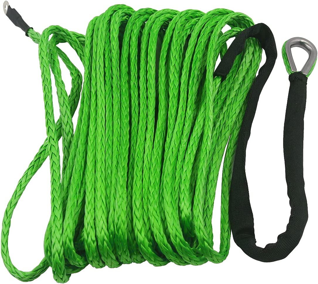 3/16" x 50 ft Synthetic Winch Rope (Green)