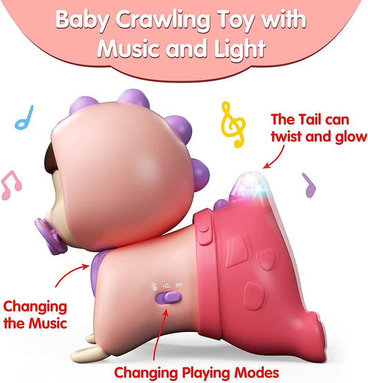 Musical crawler toy for babies, Pink