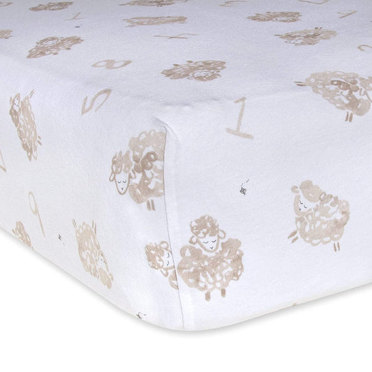 1-Pack Fitted Crib Sheet, 28" x 52" x 6" (Sheep)