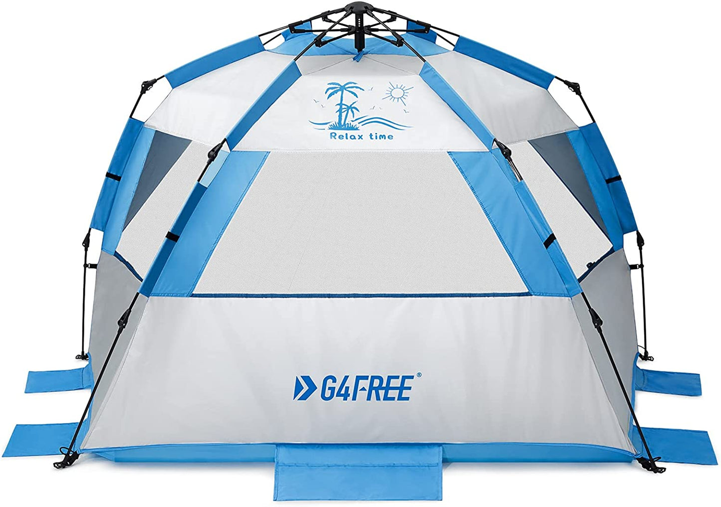 Easy set up beach tent for 3-4 people, Blue