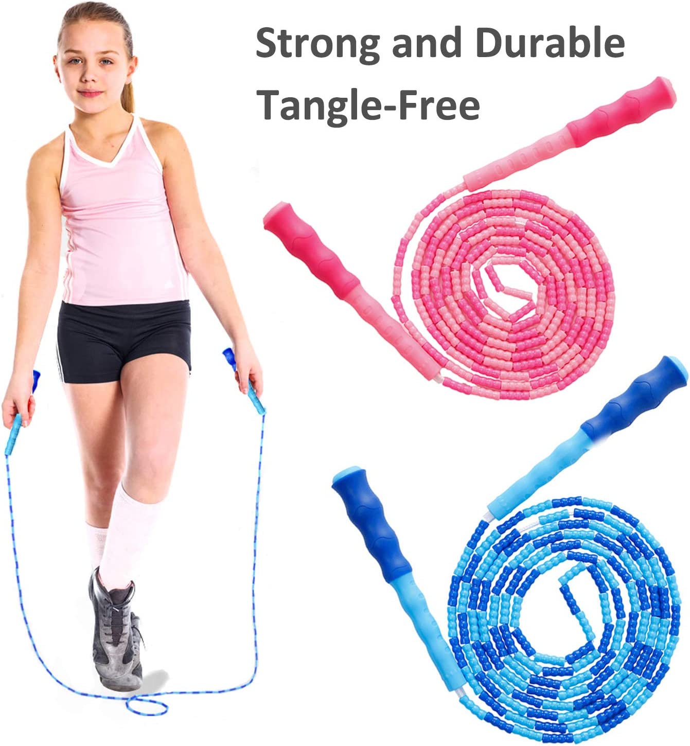 Jump rope, 9ft, Pink