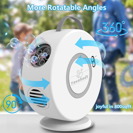 Automatic Bubble Machine, Rechargeable (Color: White)