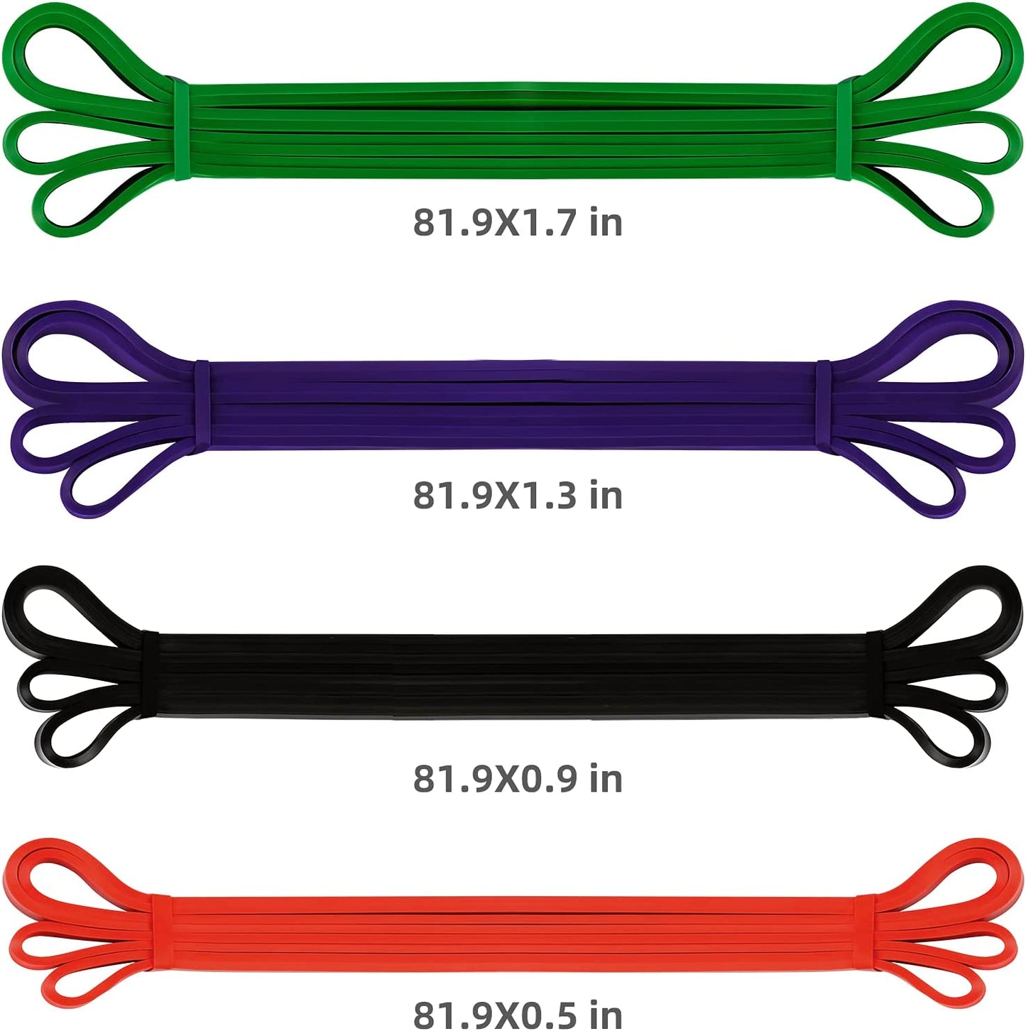 Set of 4 resistance bands