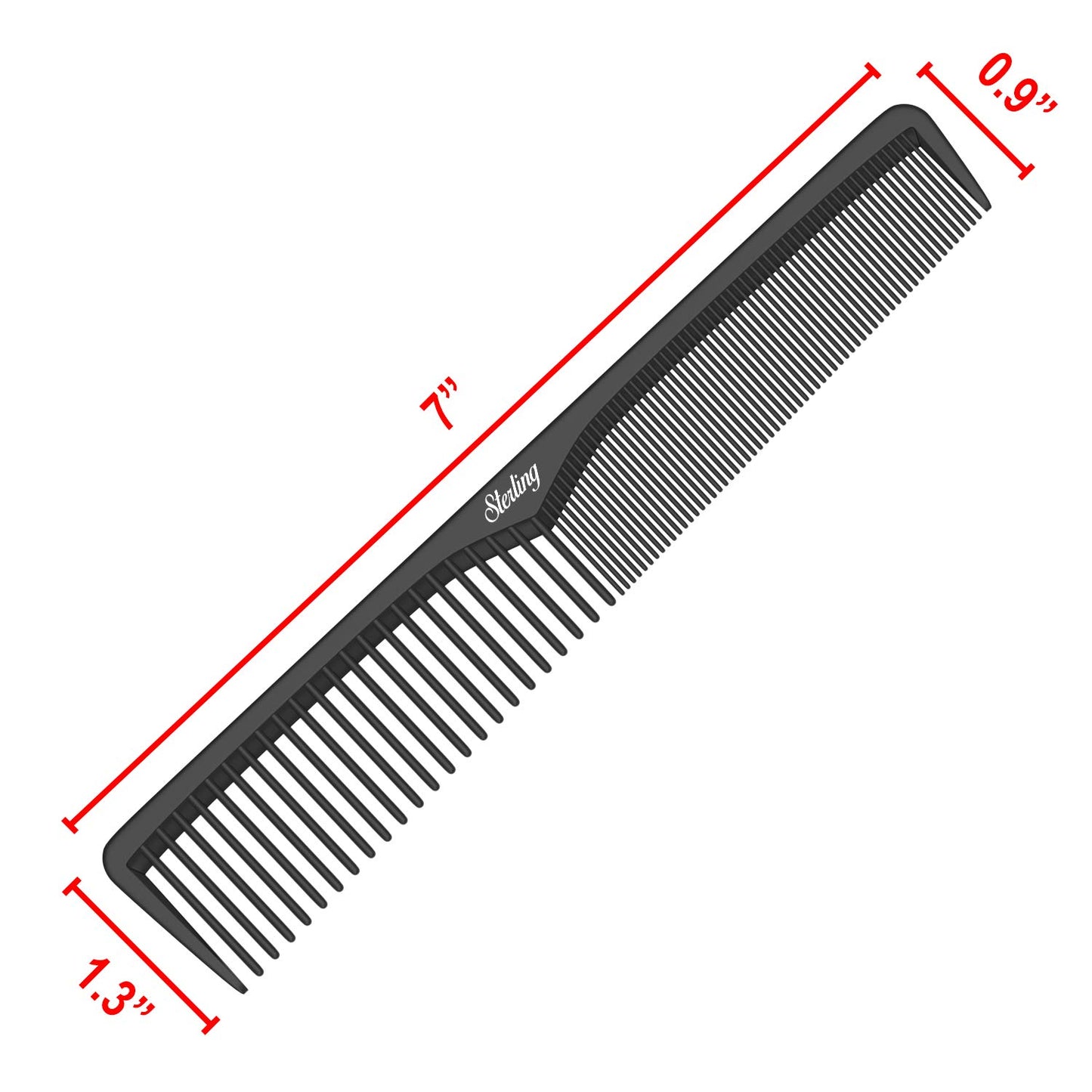 1 pack Anti-static professional black carbon fiber comb