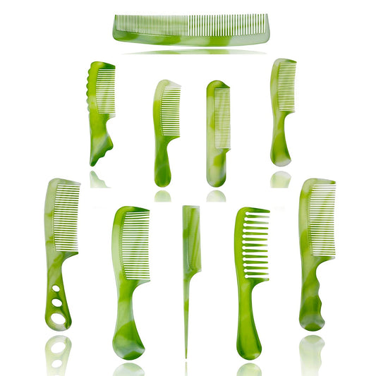 10 pieces of Hair Combs, green