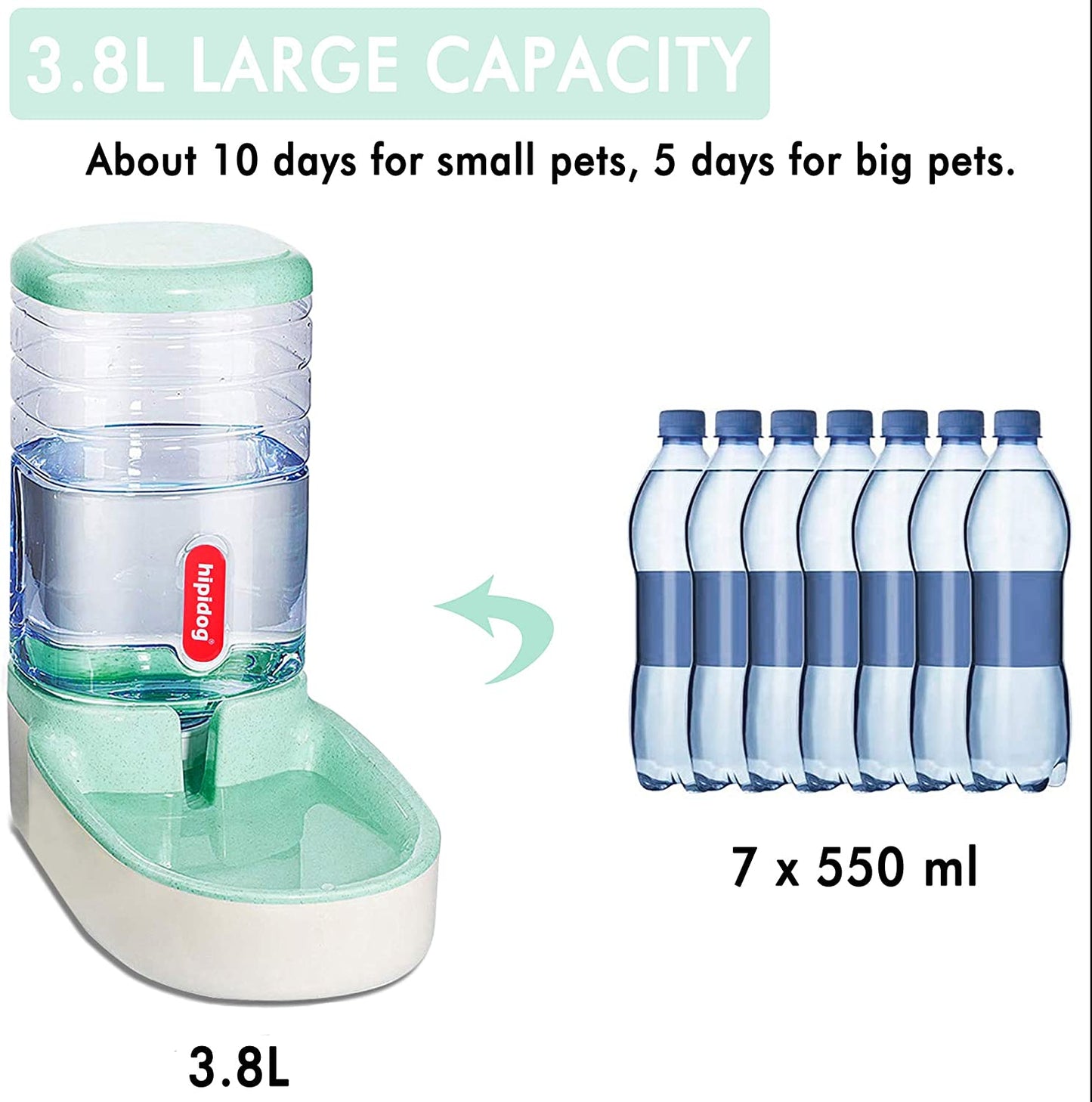 3.8L Automatic Feeder and Drinker Green