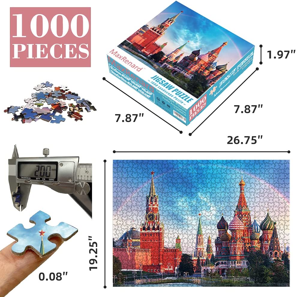 Puzzle 26.75 x 19.25 inches, (Cathedral), 1000 Pieces