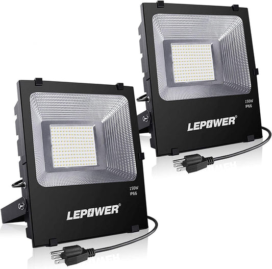 LED Flood Light 2 Pack, Outdoor, Wattage: 150.0 Watts