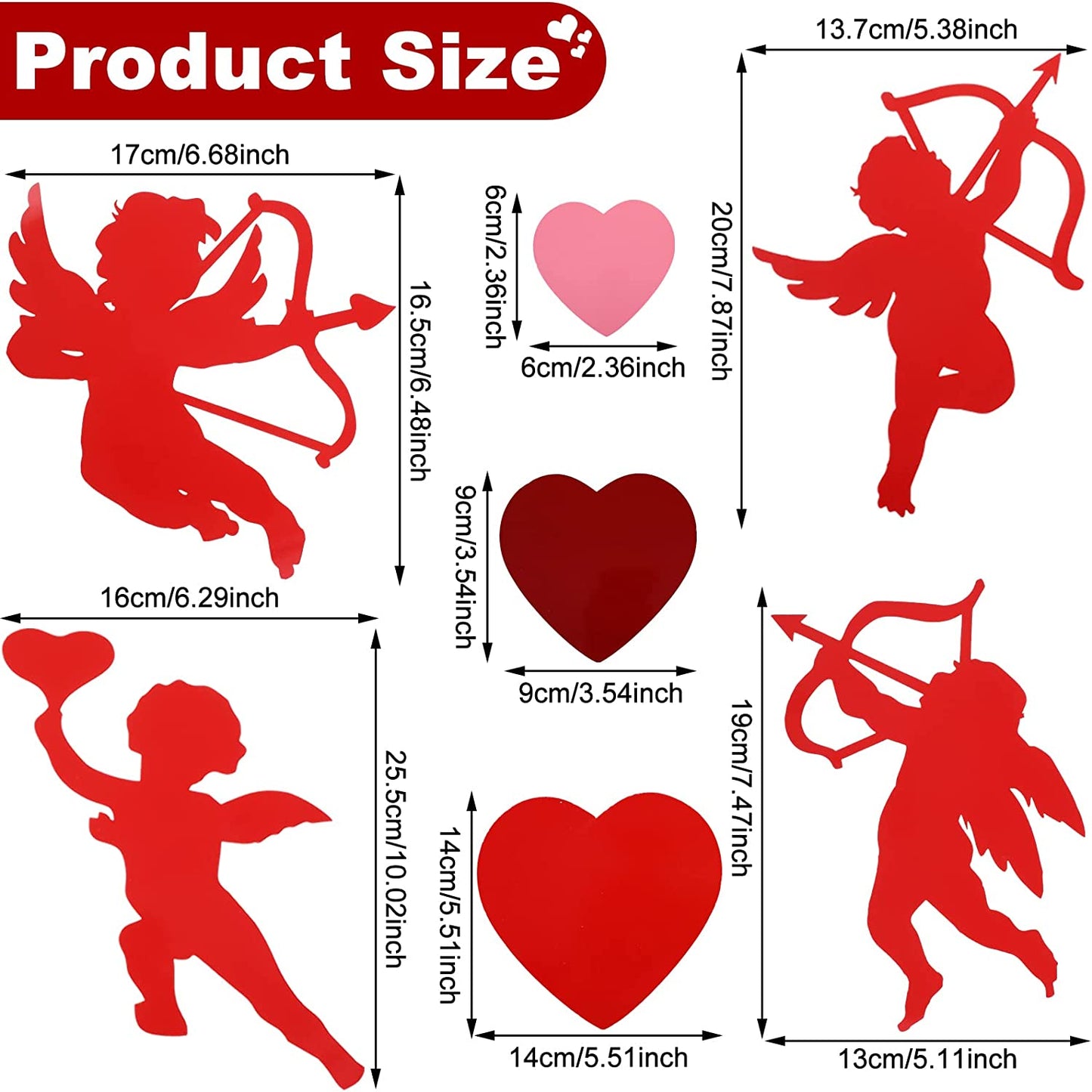 Valentine's Day Decorations, 3 Sizes