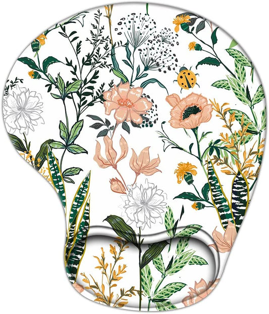 Mouse pad with wrist support, Color Floral