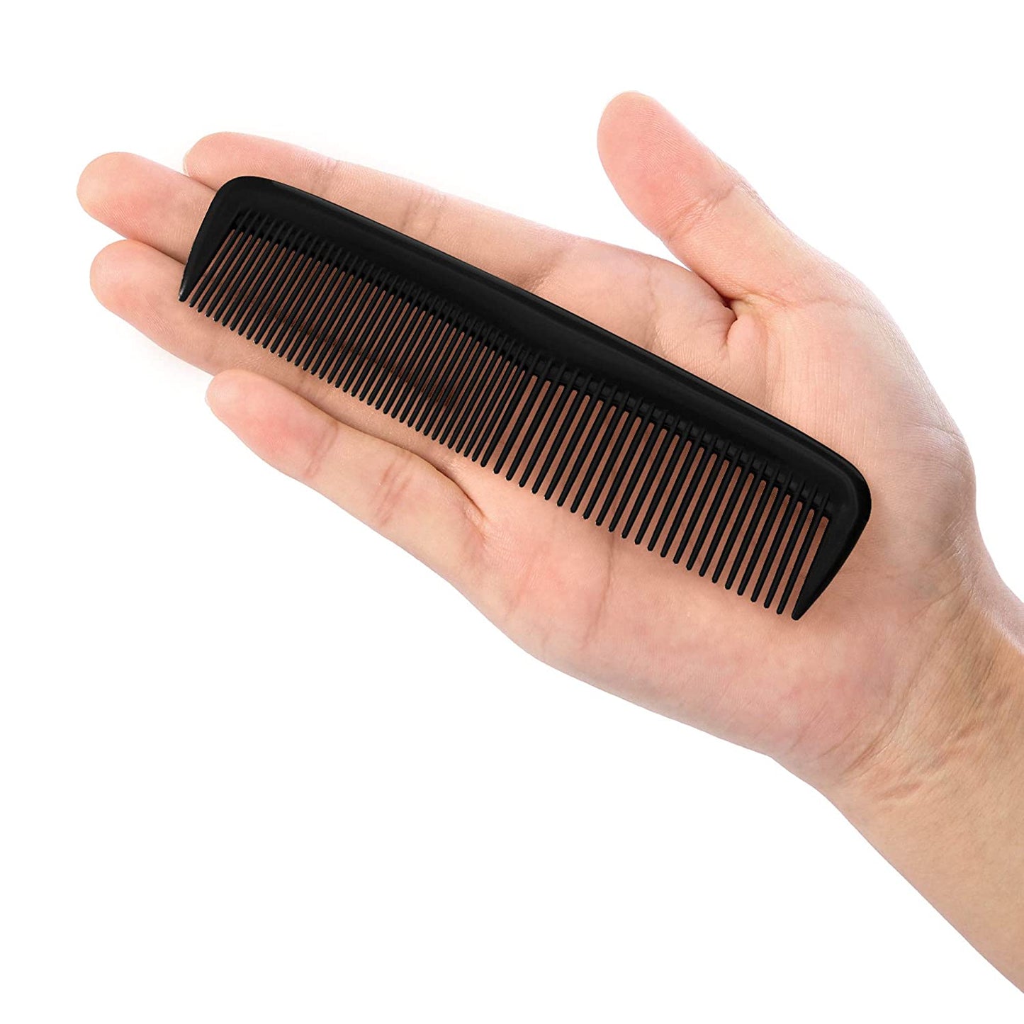 12-Piece Plastic Hair Combs Set (Black)