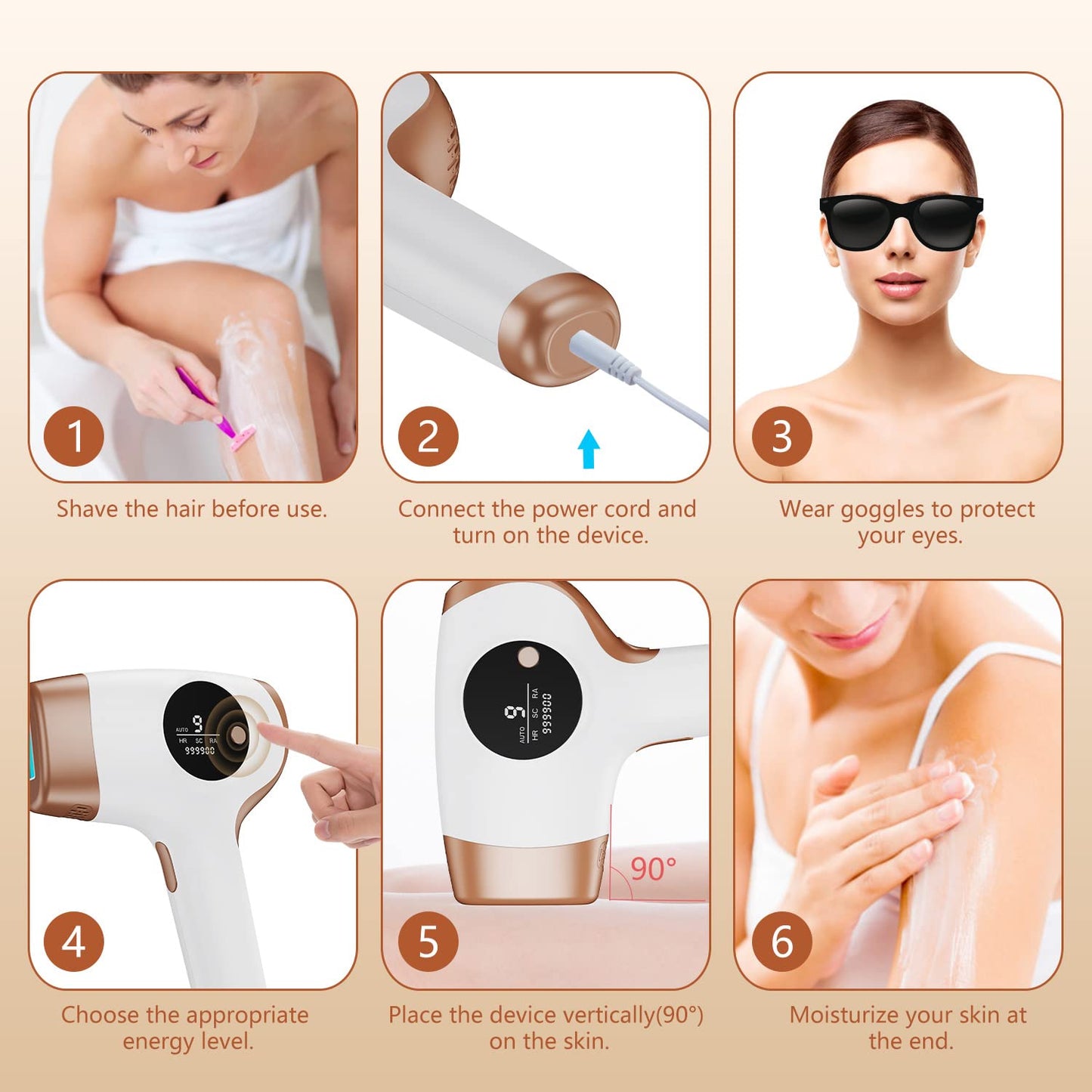 Laser Hair Removal, 999,900+ Flashes, GW-1