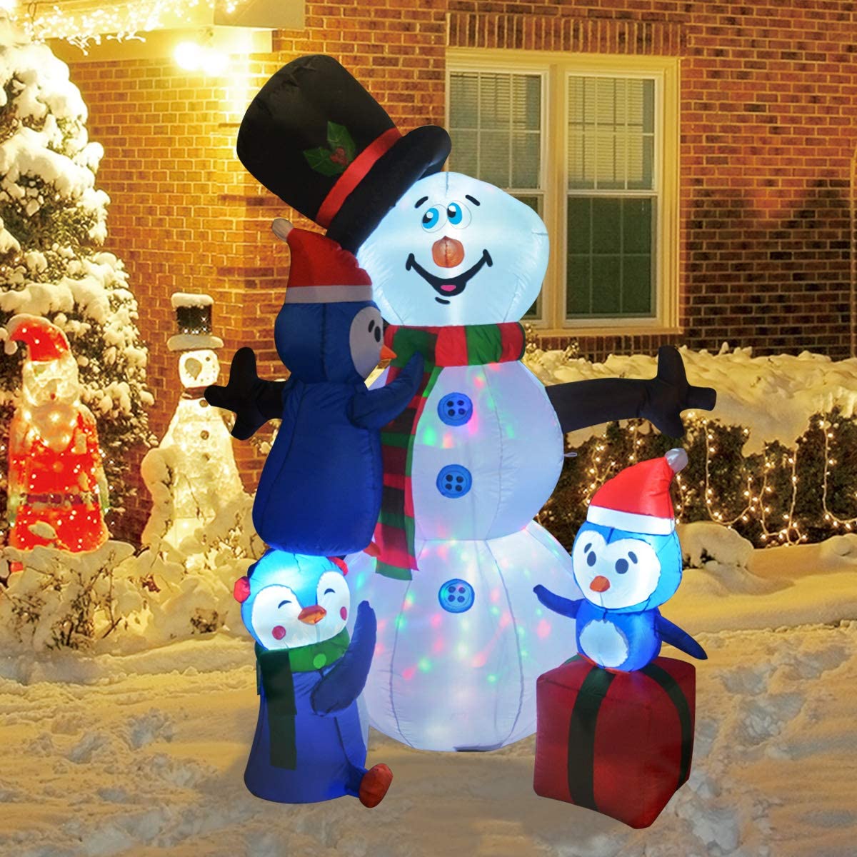 6 foot tall Christmas inflatable, color: white