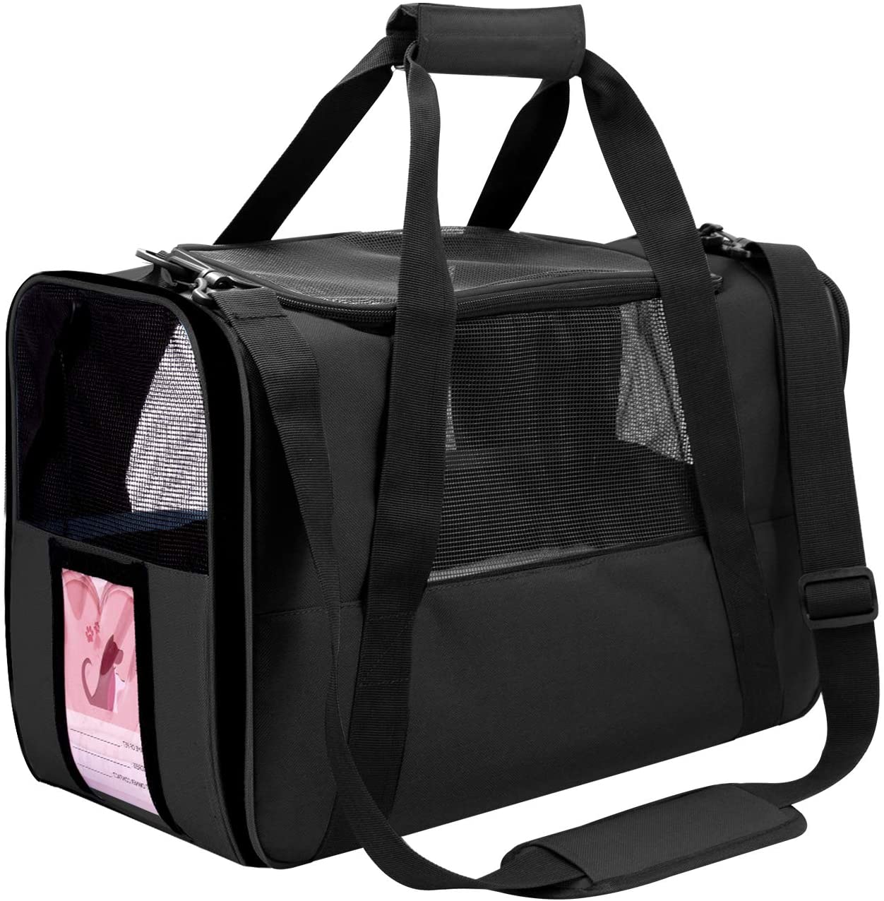 Pet Carrier,15" x 9" x 9"inches, 11lb,black color