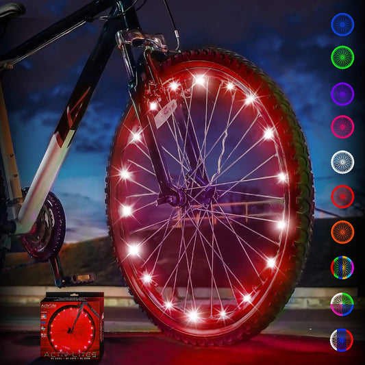 Battery Operated LED Bicycle Wheel Light, Red