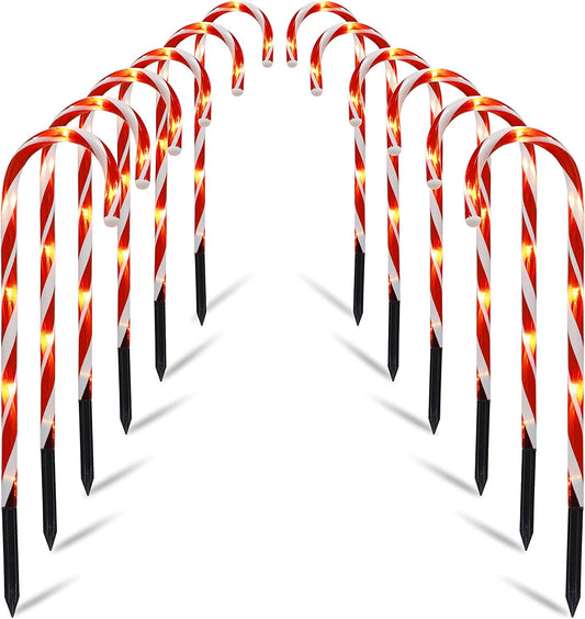 christmas candy cane lights, 16 Inch, 12 Pack