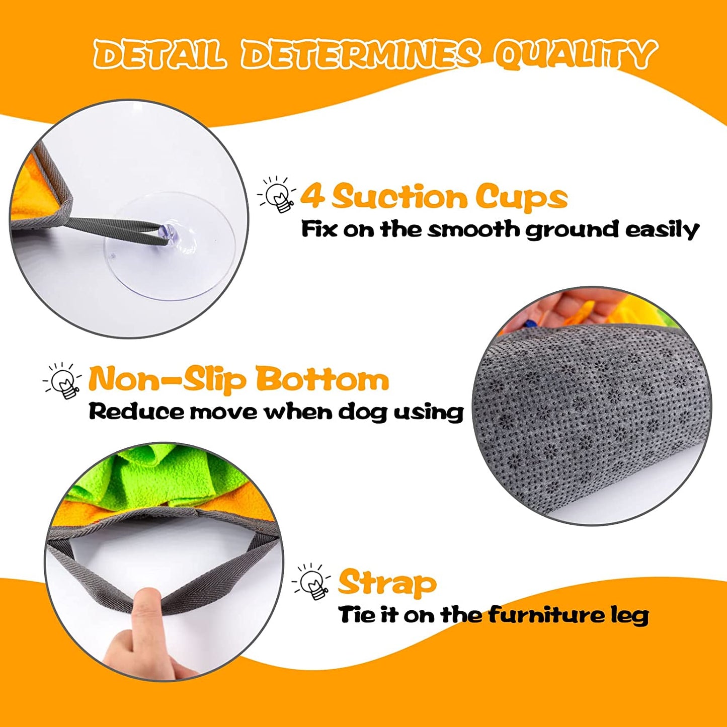 Olfactory mat with regulated feeding for pets, carrot style