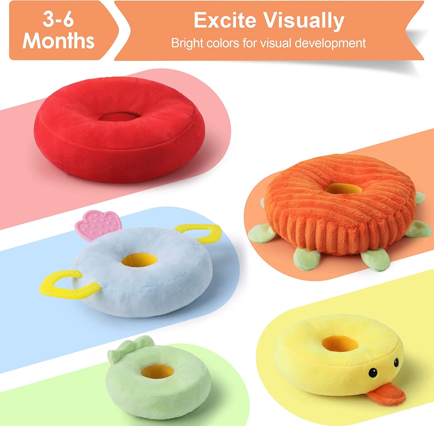 stackable plush toys, color: yellow