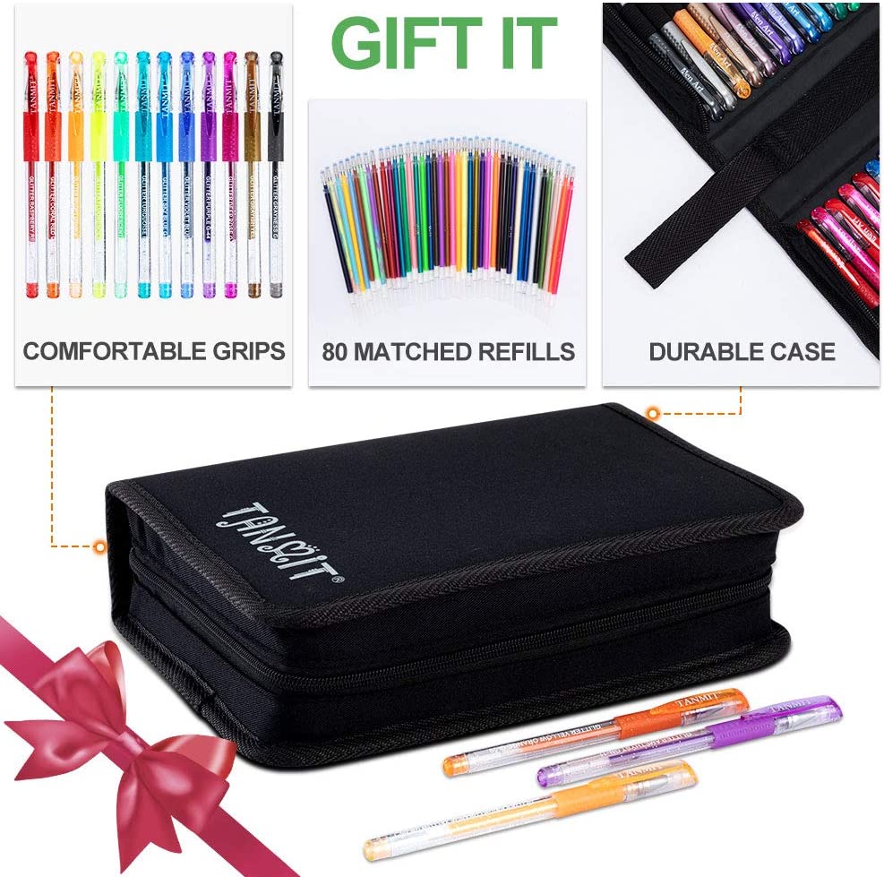 Glitter Gel Pens - Pack of 160 Gel Markers