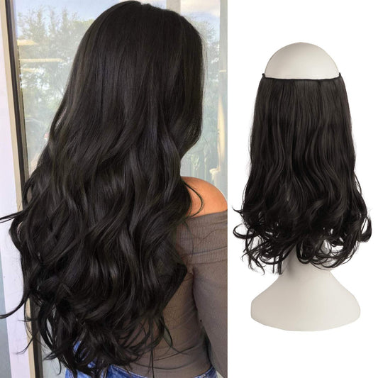 14 Inch Hair Extensions Color: Black Brown Wavy