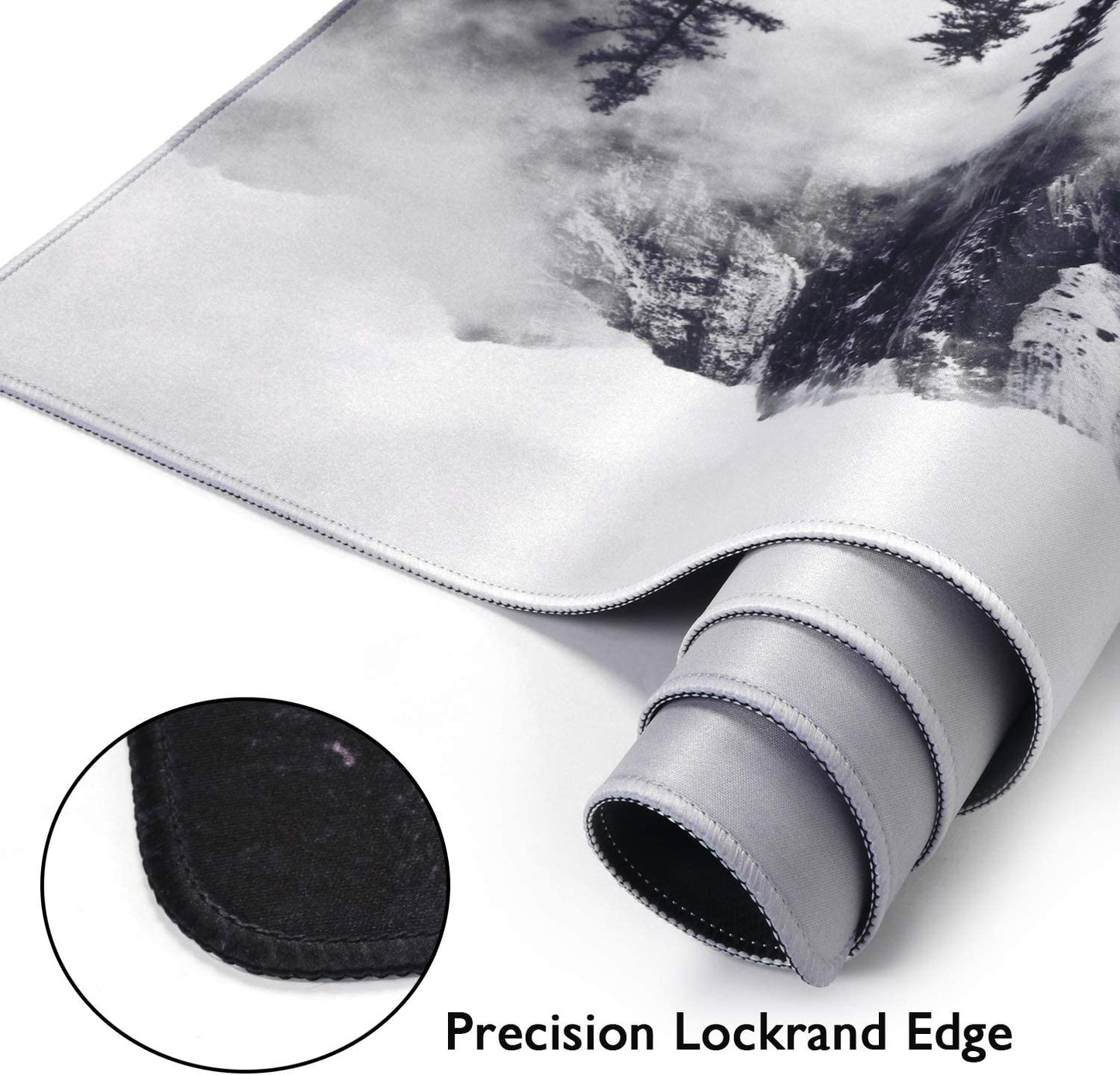 Large Mouse Pad 35.1" x 15.75" 2.5mm Thick (Foggy Forest)