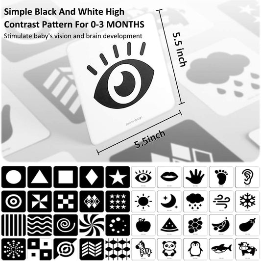 High Contrast Baby Learning Cards (20 Pieces)