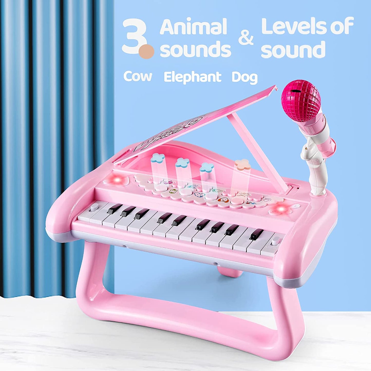 pink piano toy for toddlers musical keyboard instrument