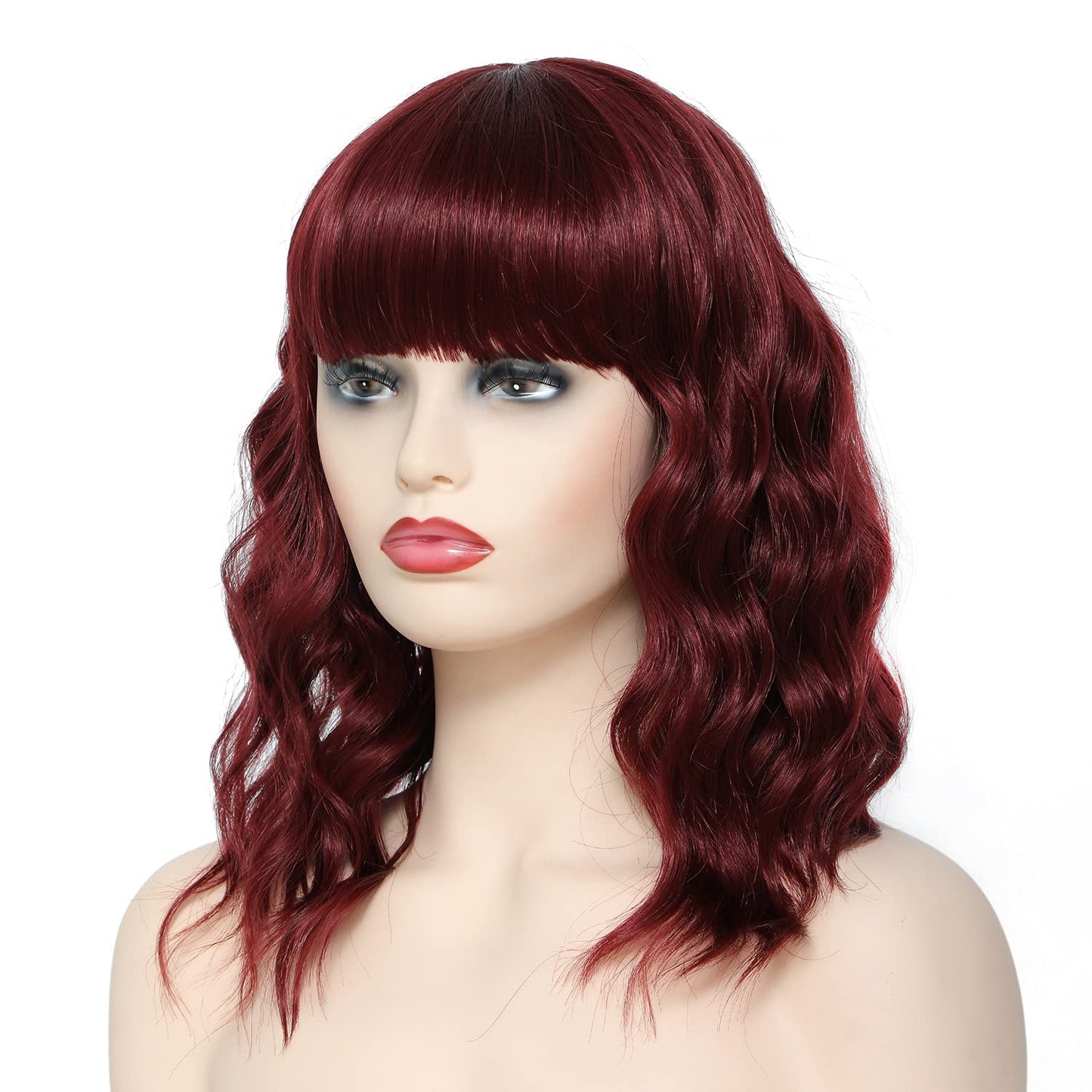 Wavy Red Wigs 14 Inches