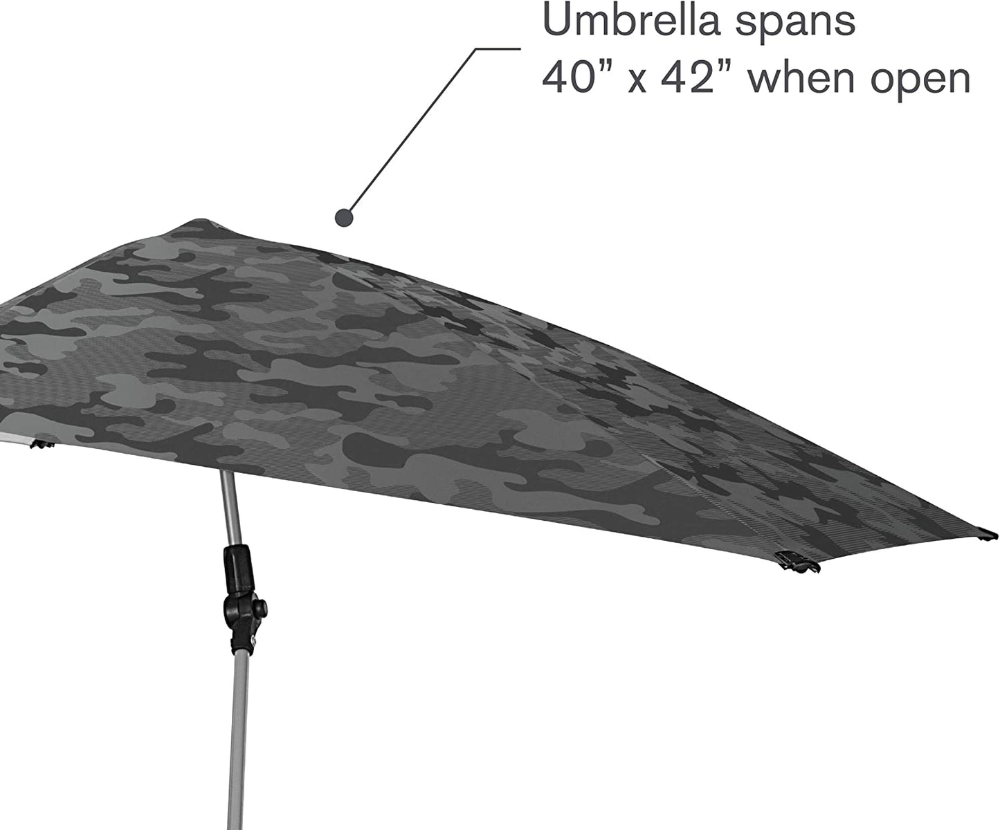 Adjustable umbrella with universal clamp, Grey Camo, Regular