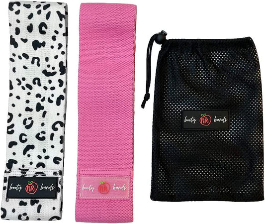 workout bands, Snow Leopard & Pink