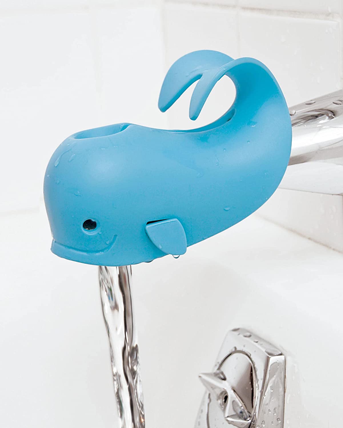 Baby Bath Spout Cover, Universal Fit, Moby, Blue