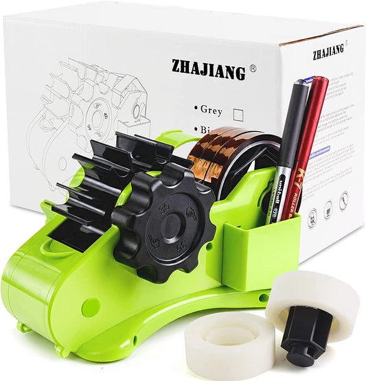 Green Packaging Tape Dispenser with Compartment, ‎8.7x5.2x4.2 inc