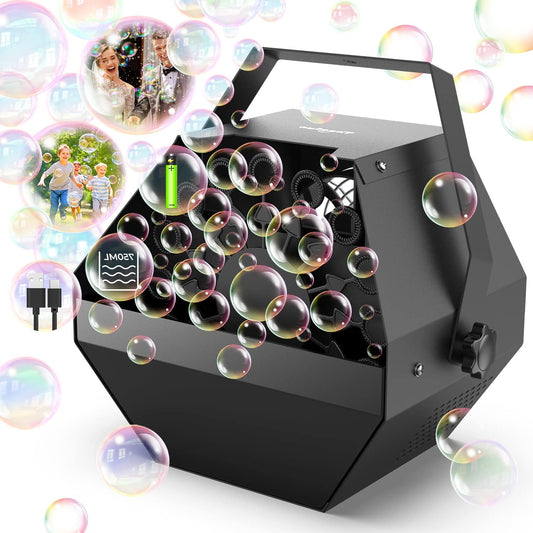 Battery Operated or C Type Bubble Blower Machine (Color: Manual)