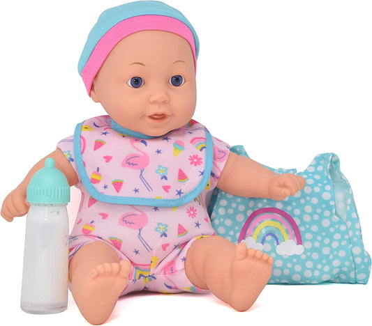 12 Inch Soft Body Baby Doll, Magic Bottle and Bib Included