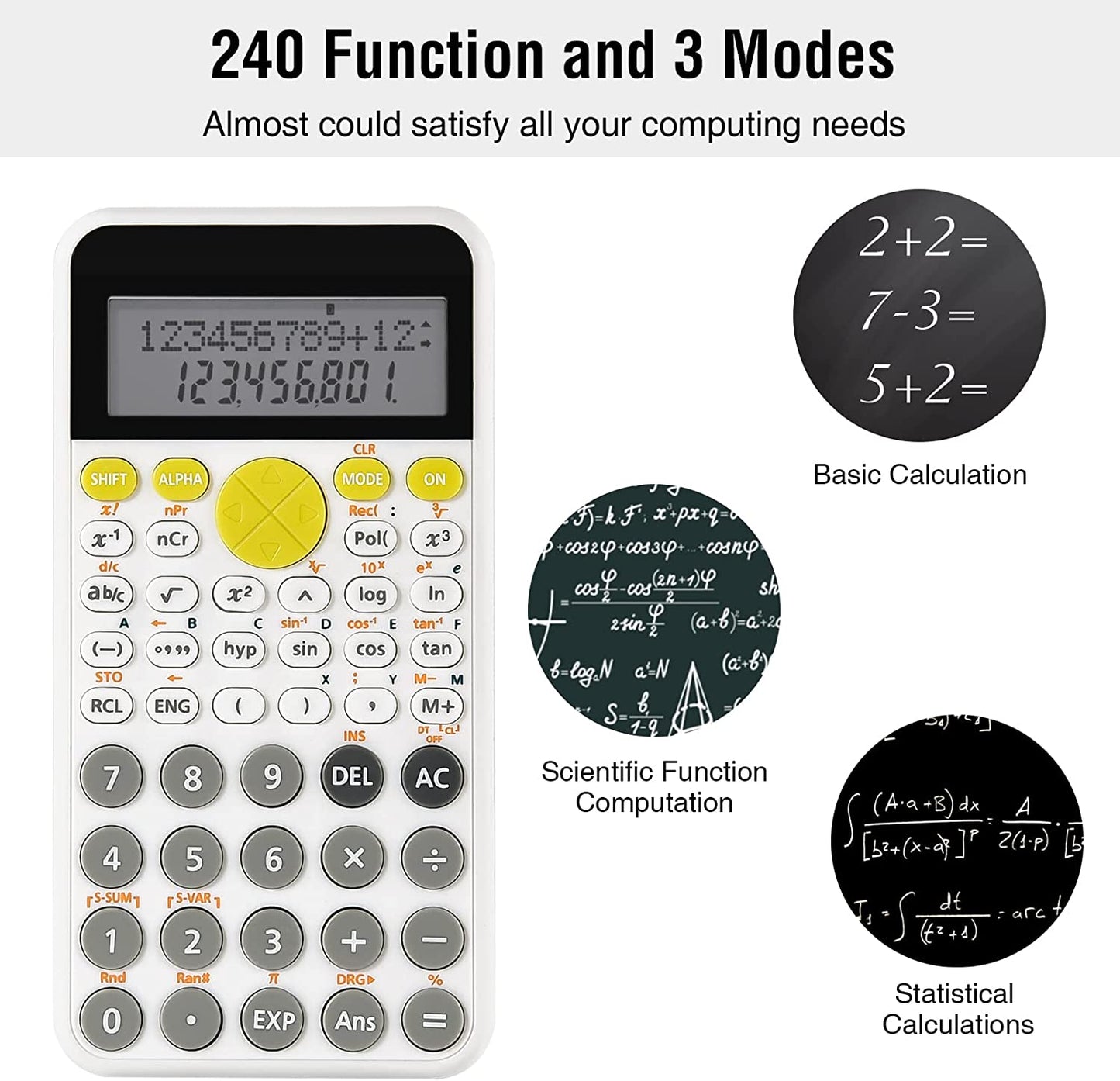 Standard 2 Line Scientific Calculator - White