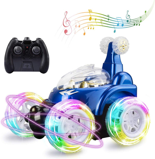 Rechargeable remote control car with lights and music, blue color