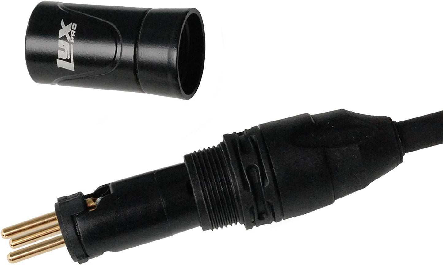 30ft Microphone Cable, XLR to XLR Angled Female, Color: Black