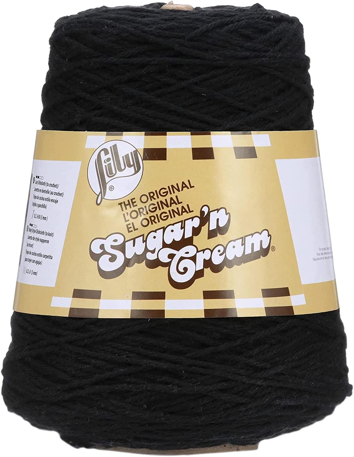 1 pack of yarn cones, color: black