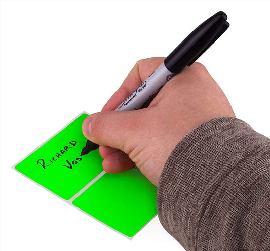 50-Pack 2" x 3" Inventory Labels, Color (Fluorescent Green)