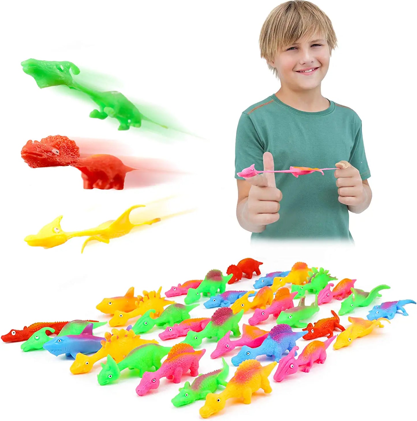 Animal slingshot (30 pieces dinosaur style) Different Color