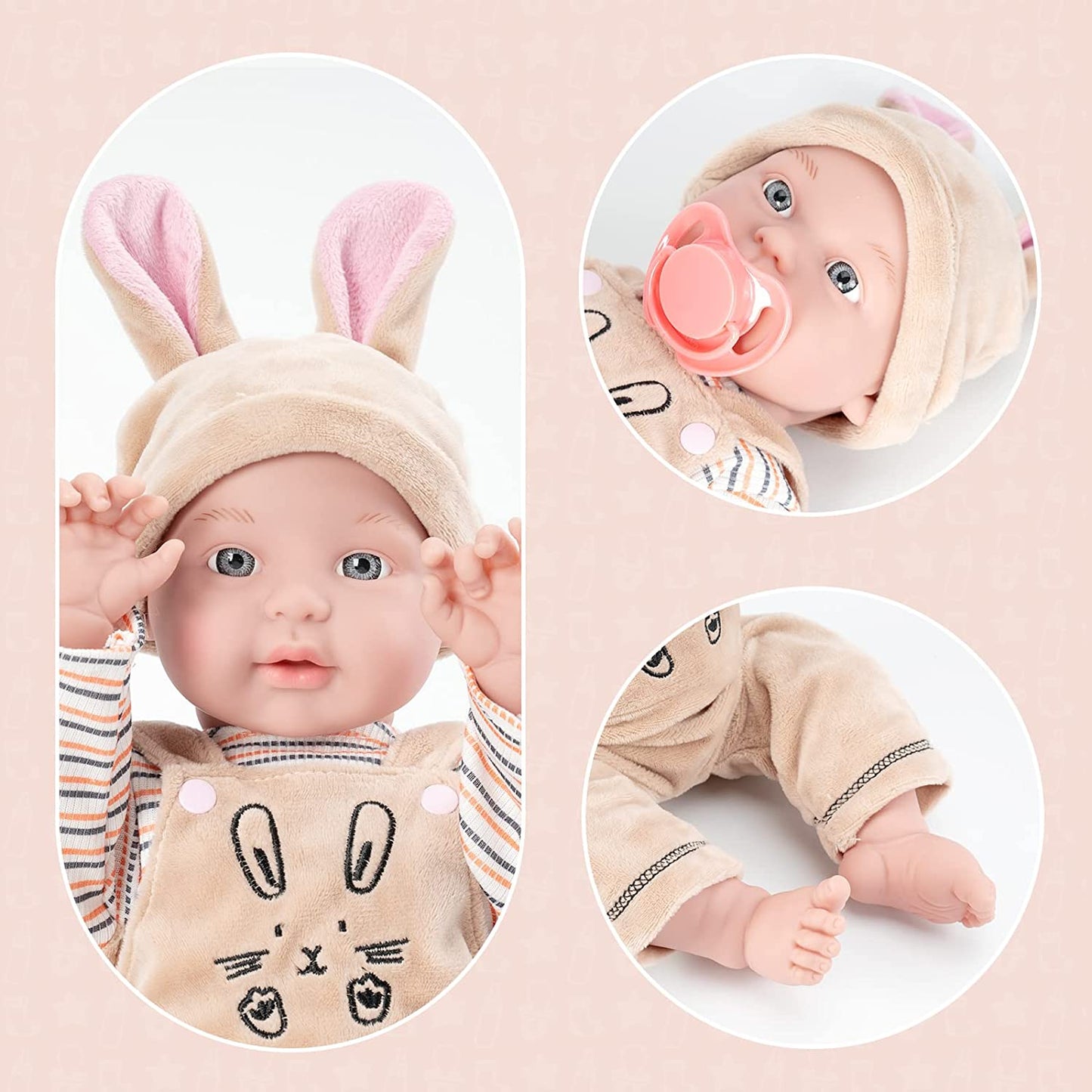 18" Brown Silicone Doll 18" Doll Accessories