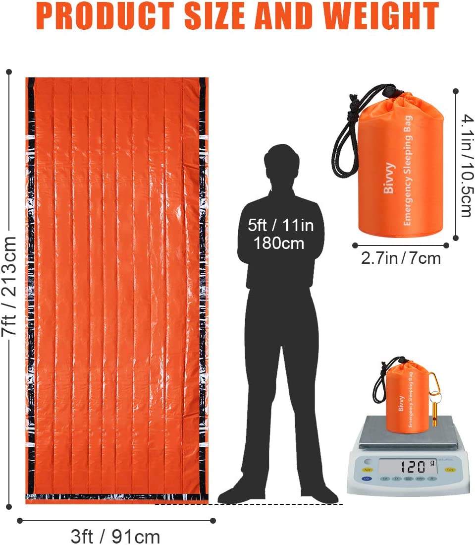 Emergency sleeping bags (Orange)