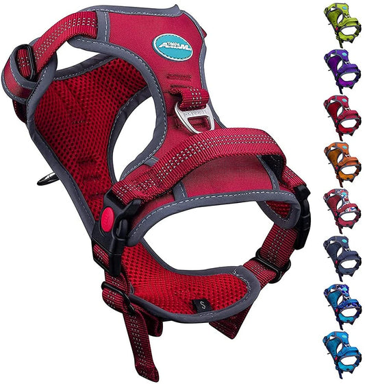 No-Pull Adjustable Sports Harness, Red (L)