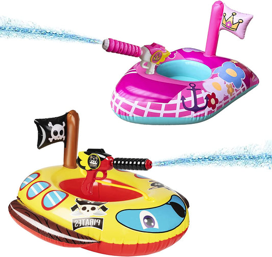 2-Pack Small Pool Floats, Pirate Ship + Princess Yacht