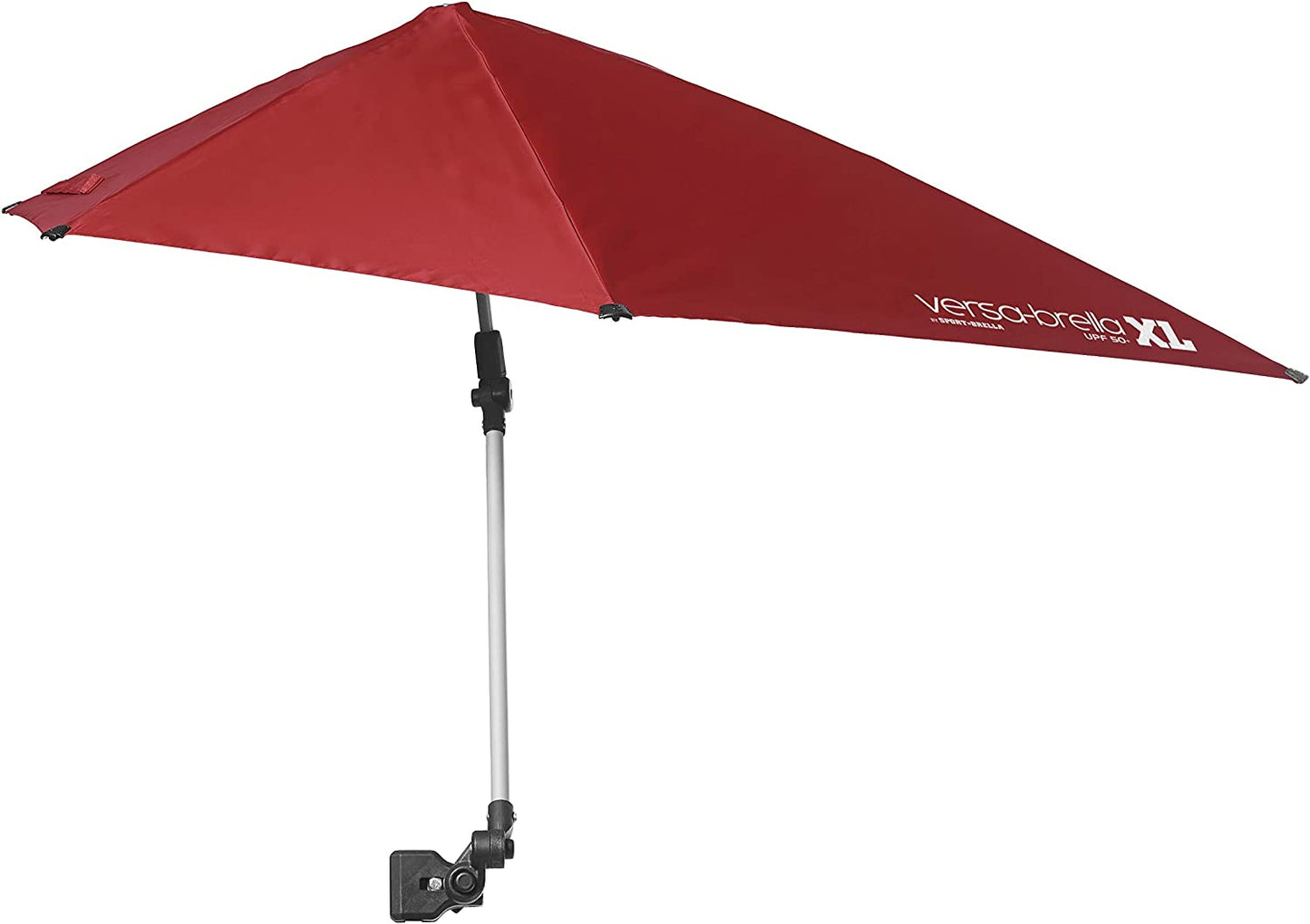 Adjustable umbrella with universal clamp, XL, Firebrick Red