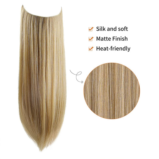 Hair Extensions (1 Pack 12 Inch) Golden Blonde with Highlights