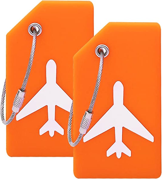 Silicone ID Card Luggage Tag, color: orange